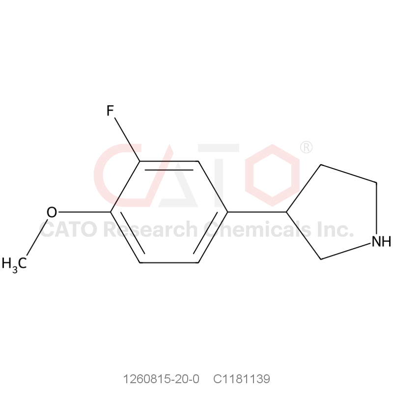 CAS No.:1260815-20-0,3-(3-fluoro-4-methoxyphenyl)pyrrolidine