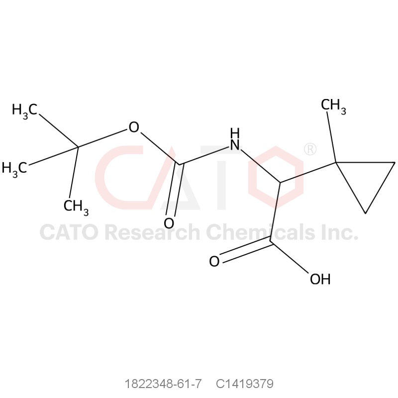 CAS No.:1822348-61-7,2-((tert-Butoxycarbonyl)amino)-2-(1-methylcyclopropyl)acetic acid
