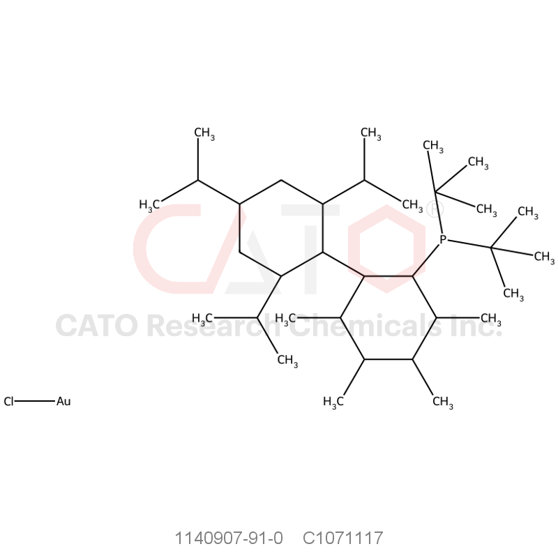 CAS No.:1140907-91-0,Chloro(2-di-<I>tert</I>-butylphosphino-3,4,5,6-tetramethyl-2′,4′,6′-triisopropylbiphenyl)gold(I)