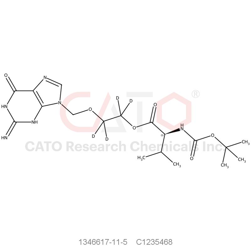 CAS No.:1346617-11-5,N-t-Boc-valacyclovir-d4