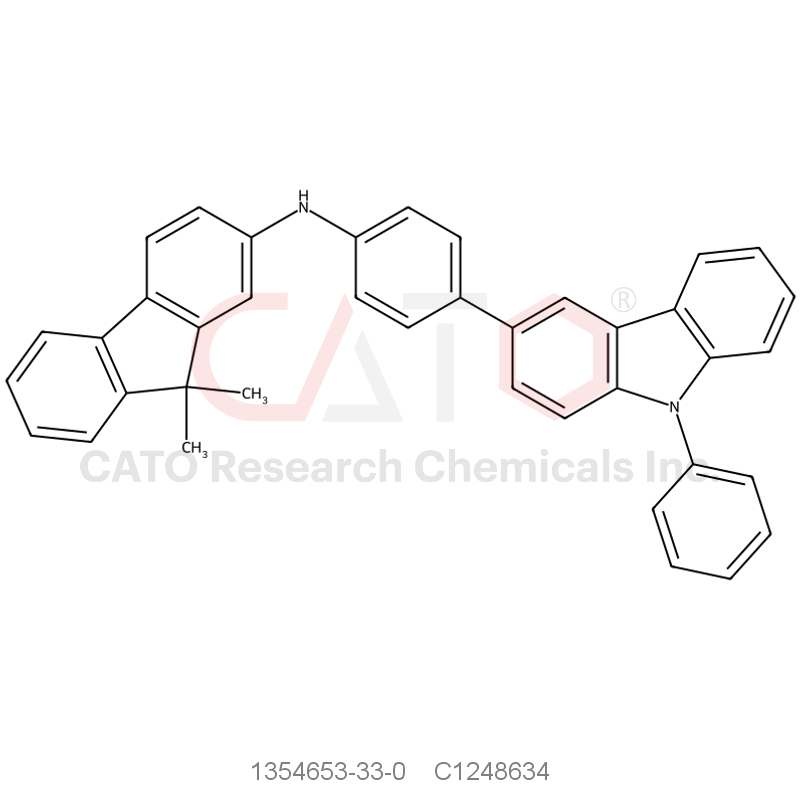 CAS No.:1354653-33-0,9,9-Dimethyl-N-(4-(9-phenyl-9H-carbazol-3-yl)phenyl)-9H-fluoren-2-amine