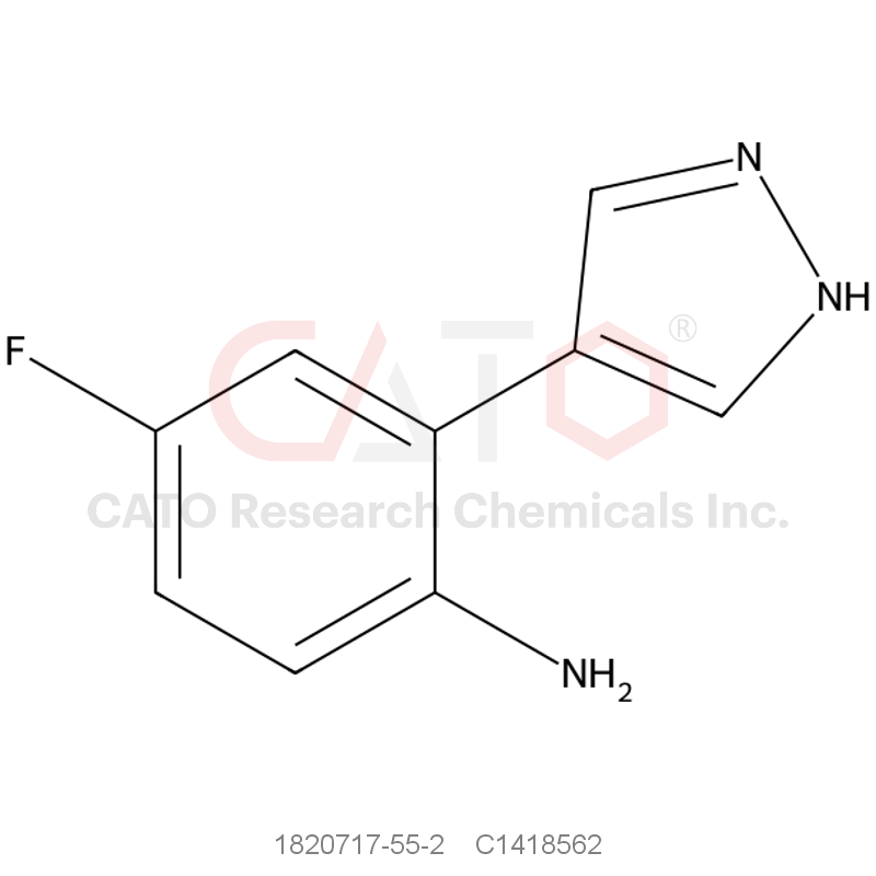 CAS No.:1820717-55-2,4-Fluoro-2-(1H-pyrazol-4-yl)aniline