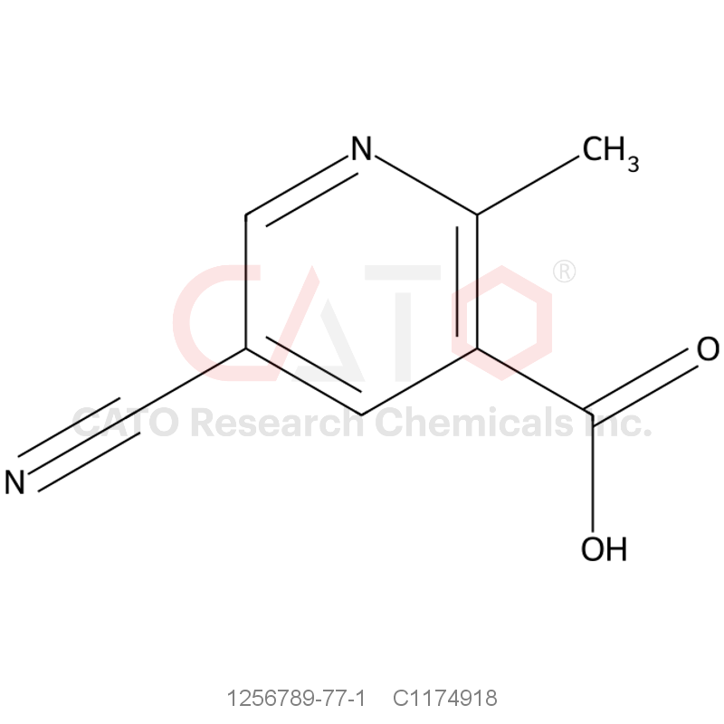 CAS No.:1256789-77-1,5-Cyano-2-methylnicotinic acid