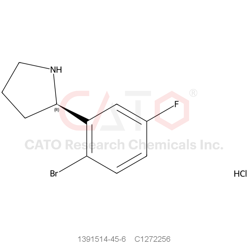 CAS No.:1391514-45-6,(R)-2-(2-bromo-5-fluorophenyl)pyrrolidine hydrochloride