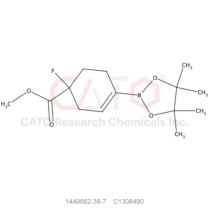 CAS No.:1449662-38-7,methyl 1-fluoro-4-(4,4,5,5-tetramethyl-1,3,2-dioxaborolan-2-yl)cyclohex-3-ene-1-carboxylate