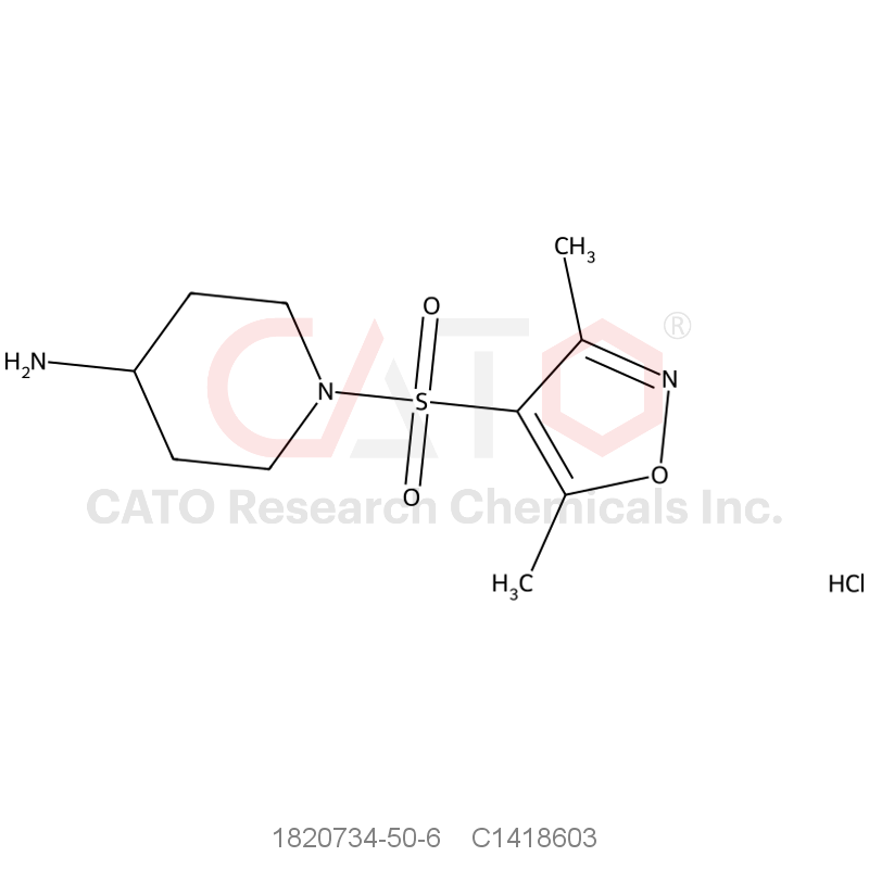 CAS No.:1820734-50-6,1-[(dimethyl-1,2-oxazol-4-yl)sulfonyl]piperidin-4-amine hydrochloride