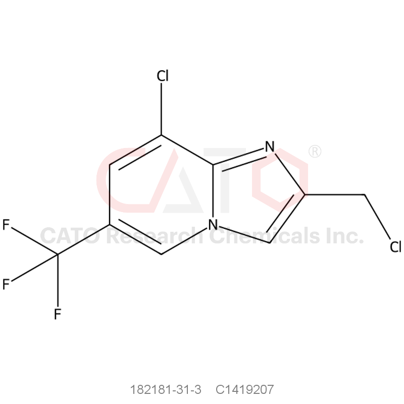 CAS No.:182181-31-3,8-Chloro-2-(chloromethyl)-6-(trifluoromethyl)imidazo[1,2-a]pyridine