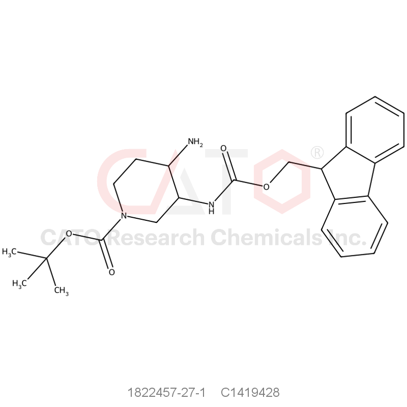 CAS No.:1822457-27-1,Tert-butyl 3-((((9H-fluoren-9-yl)methoxy)carbonyl)amino)-4-aminopiperidine-1-carboxylate