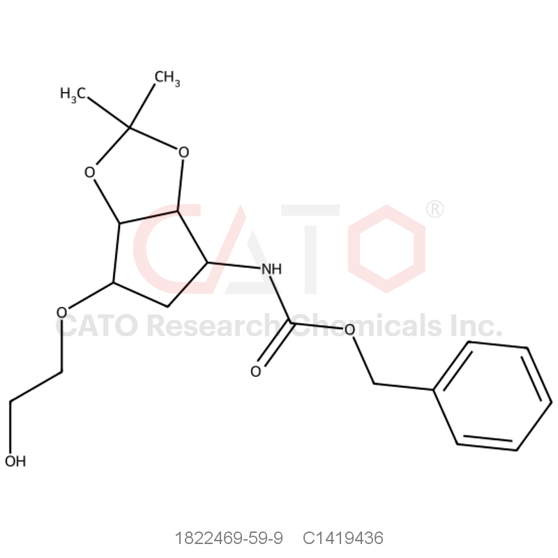 CAS No.:1822469-59-9,Benzyl (6-(2-hydroxyethoxy)-2,2-dimethyltetrahydro-4H-cyclopenta[d][1,3]dioxol-4-yl)carbamate