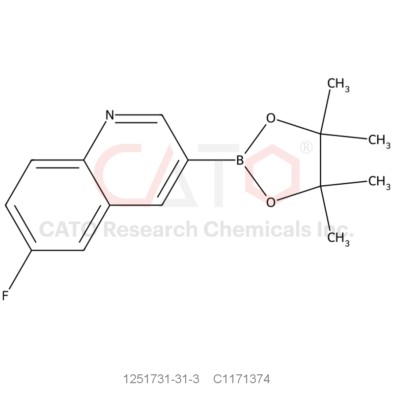 CAS No.:1251731-31-3,6-Fluoro-3-(4,4,5,5-tetramethyl-1,3,2-dioxaborolan-2-yl)quinoline