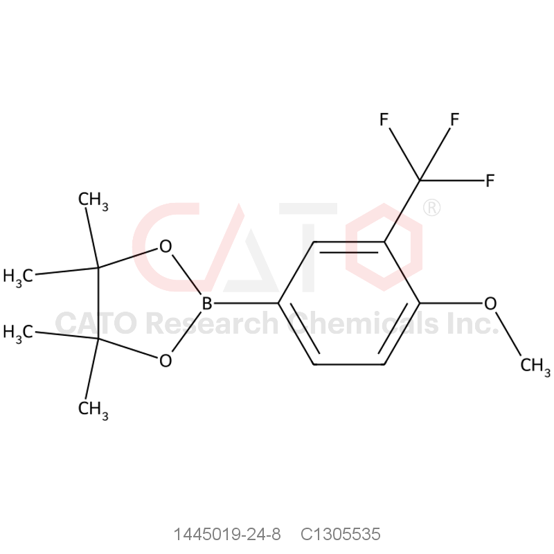 CAS No.:1445019-24-8,2-[4-Methoxy-3-(trifluoromethyl)phenyl]-4,4,5,5-tetramethyl-1,3,2-dioxaborolane