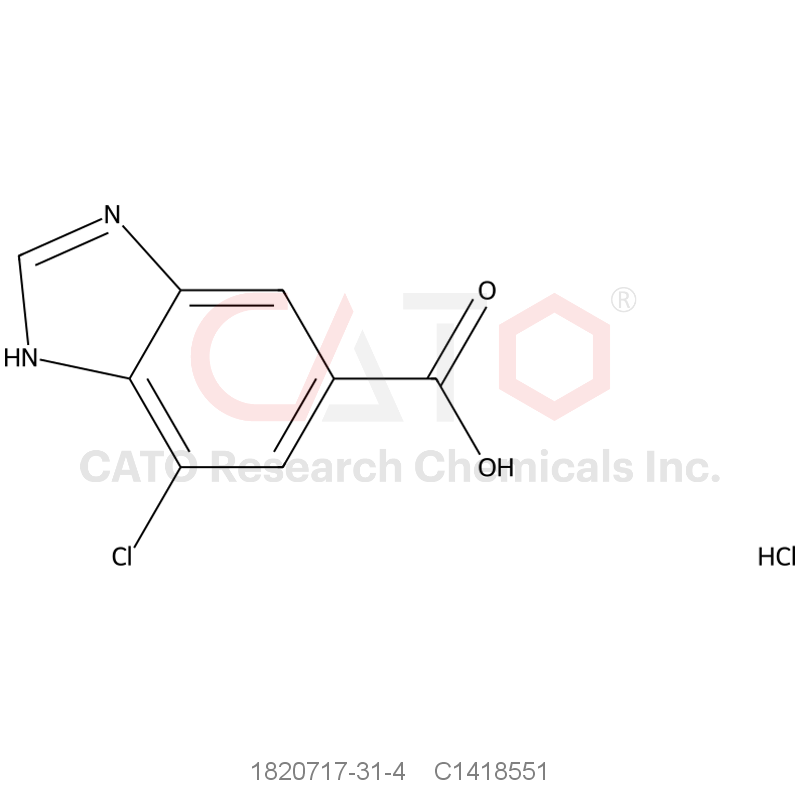CAS No.:1820717-31-4,7-Chloro-1H-benzo[d]imidazole-5-carboxylic acid hydrochloride
