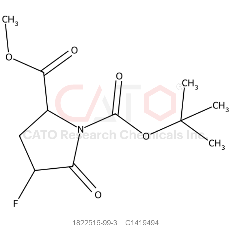 CAS No.:1822516-99-3,1-(Tert-butyl) 2-methyl 4-fluoro-5-oxopyrrolidine-1,2-dicarboxylate