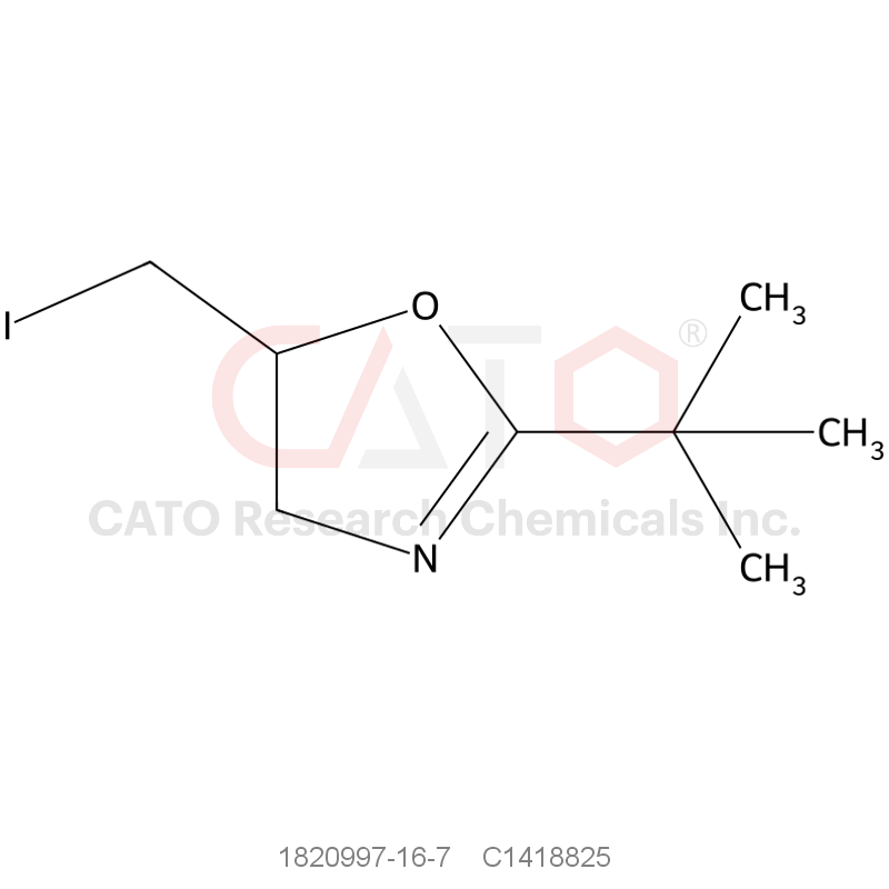 CAS No.:1820997-16-7,2-tert-butyl-5-(iodomethyl)-4,5-dihydro-1,3-oxazole