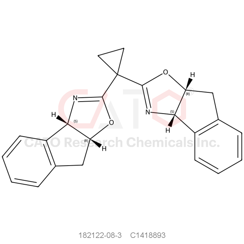 CAS No.:182122-08-3,(3aS,3a'S,8aR,8a'R)-2,2'-(Cyclopropane-1,1-diyl)bis(8,8a-dihydro-3aH-indeno[1,2-d]oxazole)