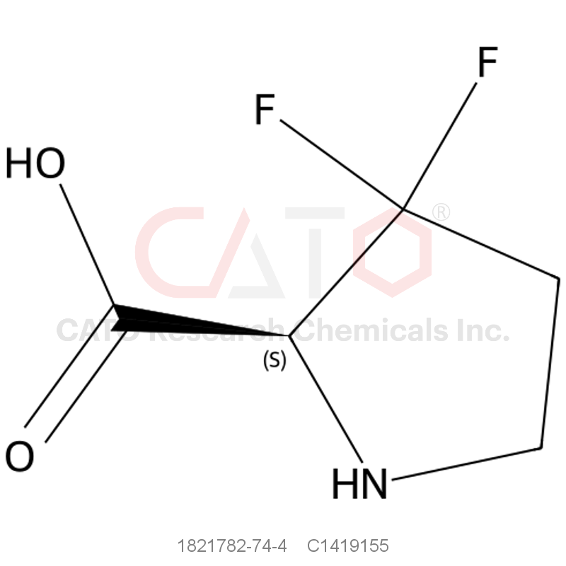CAS No.:1821782-74-4,(S)-3,3-difluoropyrrolidine-2-carboxylic acid