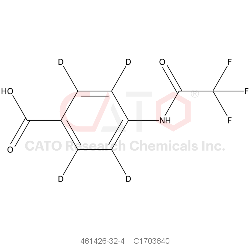CAS No.:461426-32-4,4-(Trifluoroacetylamino)benzoic Acid-d4