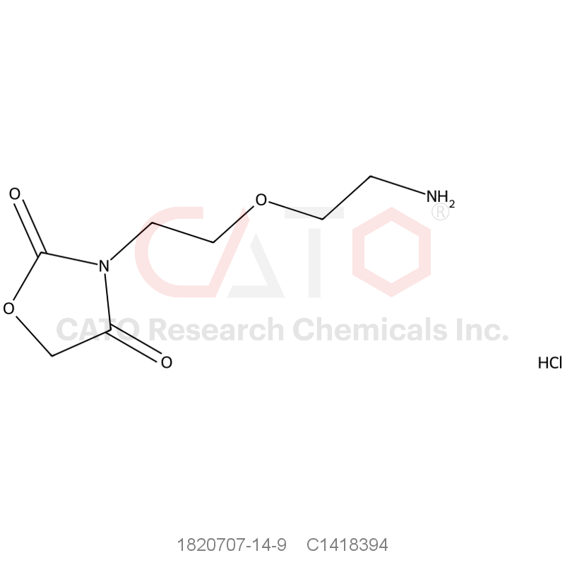 CAS No.:1820707-14-9,3-(2-(2-Aminoethoxy)ethyl)oxazolidine-2,4-dione hydrochloride