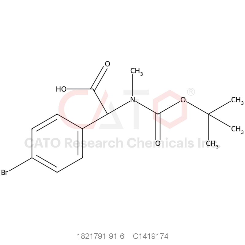 CAS No.:1821791-91-6,(S)-2-(4-Bromophenyl)-2-((tert-butoxycarbonyl)(methyl)amino)acetic acid