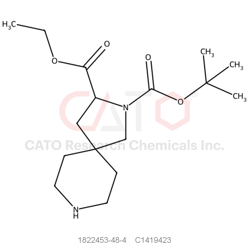 CAS No.:1822453-48-4,2-tert-Butyl 3-ethyl 2,8-diazaspiro[4.5]decane-2,3-dicarboxylate