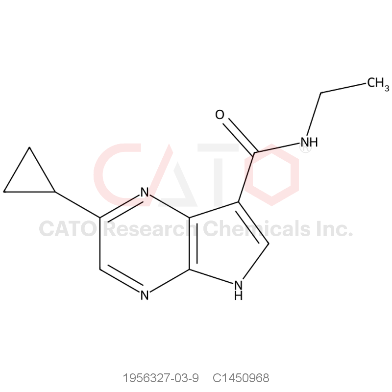 CAS No.:1956327-03-9,2-Cyclopropyl-N-ethyl-5H-pyrrolo[2,3-b]pyrazine-7-carboxamide