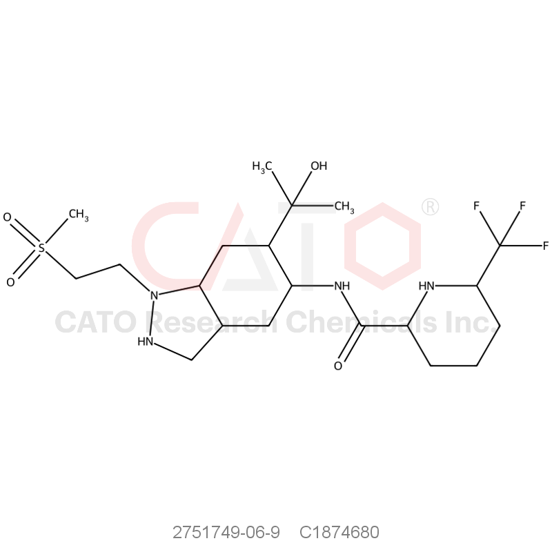 CAS No.:2751749-06-9,N-[6-(1-hydroxy-1-methyl-ethyl)-1-(2-methylsulfonylethyl)indazol-5-yl]-6-(trifluoromethyl)pyridine-2-carboxamide