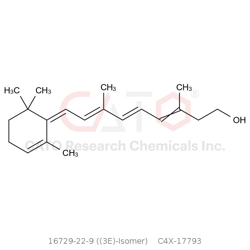 CAS No.:16729-22-9 ((3E)-Isomer),维生素A EP杂质C （顺反异构混合物）