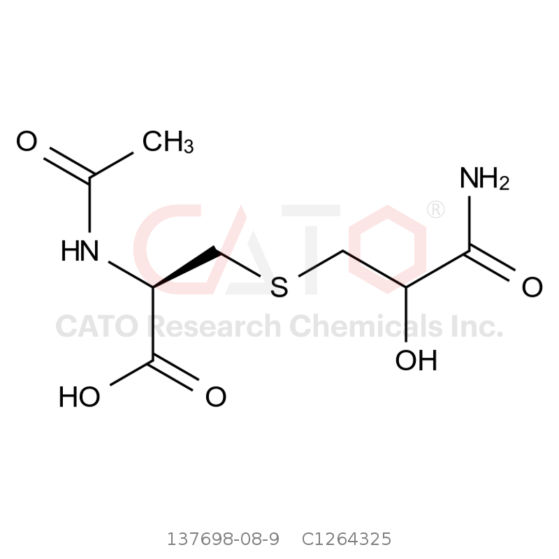 CAS No.:137698-08-9,N-Acetyl-S-(2-hydroxy-3-propionamide)-L-cysteineDISCONTINUED, offer A179130