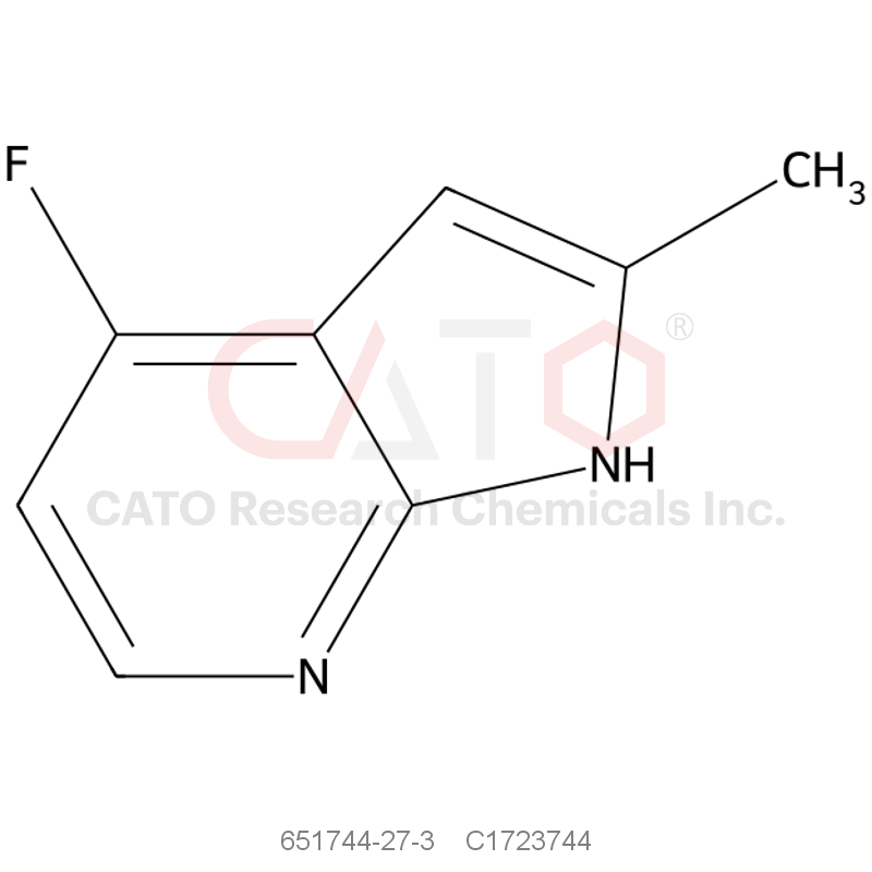 CAS No.:651744-27-3,4-Fluoro-2-methyl-1H-pyrrolo[2,3-b]pyridine