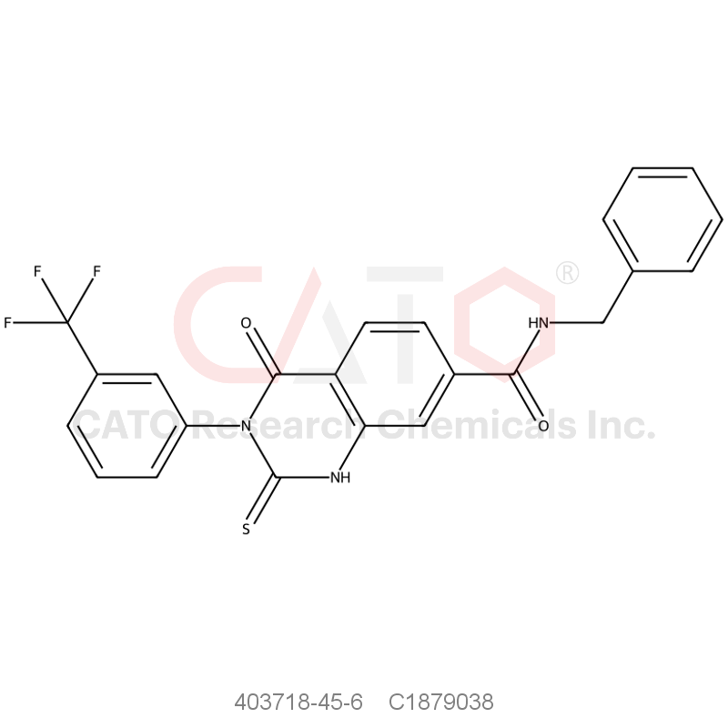 CAS No.:403718-45-6,N-Benzyl-4-oxo-2-thioxo-3-(3-(trifluoromethyl)phenyl)-1,2,3,4-tetrahydroquinazoline-7-carboxamide