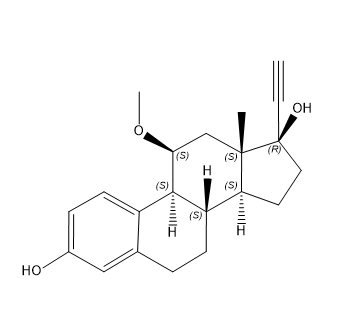 莫克雌醇 Moxestrol CAS 34816-55-2 结构式 Chemical Structure