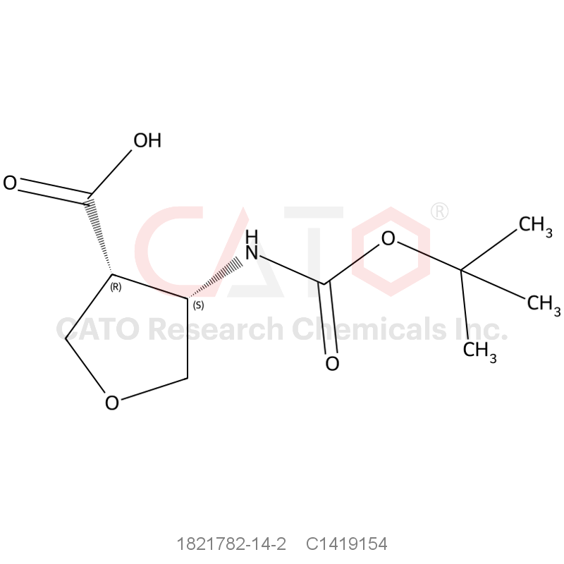 CAS No.:1821782-14-2,(3R,4S)-4-((tert-Butoxycarbonyl)amino)tetrahydrofuran-3-carboxylic acid