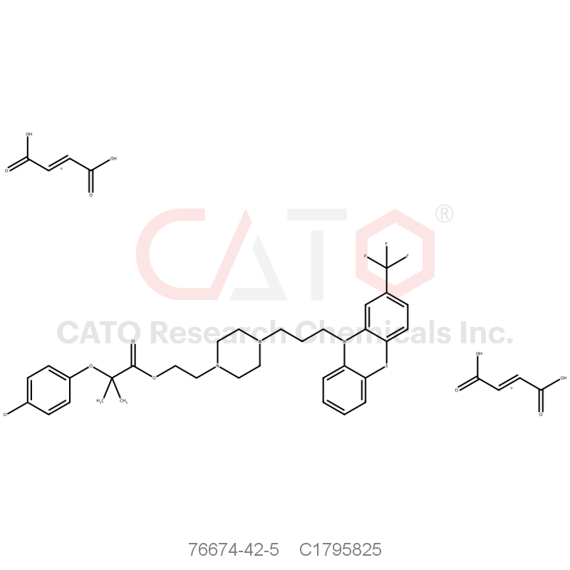 CAS No.:76674-42-5,But-2-Enedioic Acid; 2-[4-[3-[2-(Trifluoromethyl)Phenothiazin-10-Yl]Propyl]Piperazin-1-Yl]Ethyl 2-(4-Chlorophenoxy)-2-Methylpropanoate