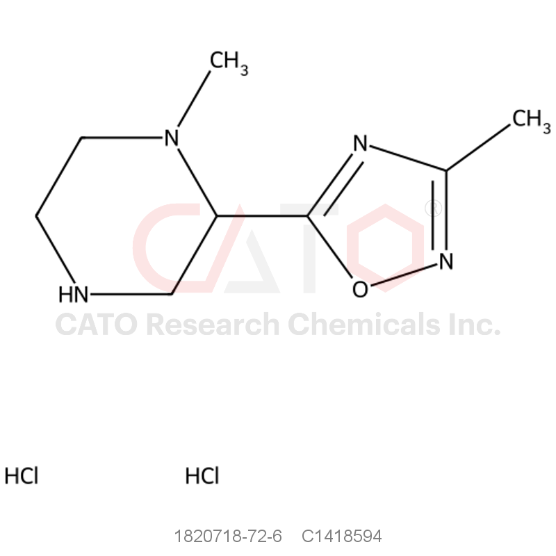 CAS No.:1820718-72-6,1-methyl-2-(3-methyl-1,2,4-oxadiazol-5-yl)piperazine dihydrochloride