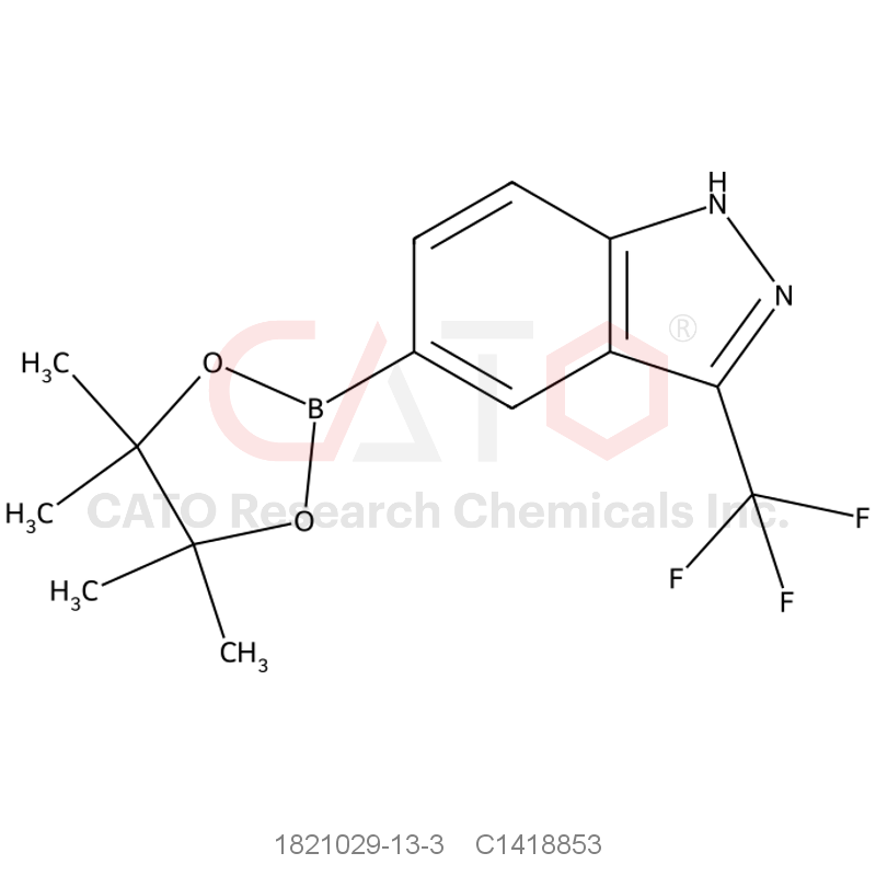 CAS No.:1821029-13-3,5-(4,4,5,5-Tetramethyl-1,3,2-dioxaborolan-2-yl)-3-(trifluoromethyl)-1H-indazole