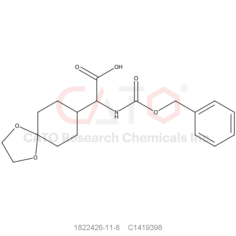 CAS No.:1822426-11-8,2-(((Benzyloxy)carbonyl)amino)-2-(1,4-dioxaspiro[4.5]decan-8-yl)acetic acid