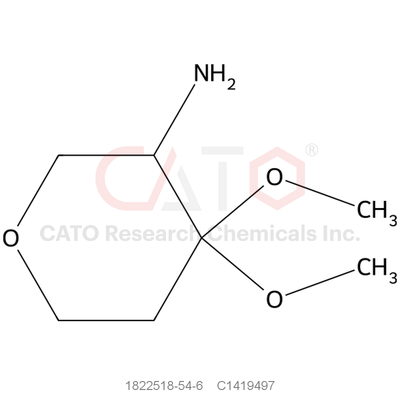 CAS No.:1822518-54-6,4,4-Dimethoxytetrahydro-2H-pyran-3-amine