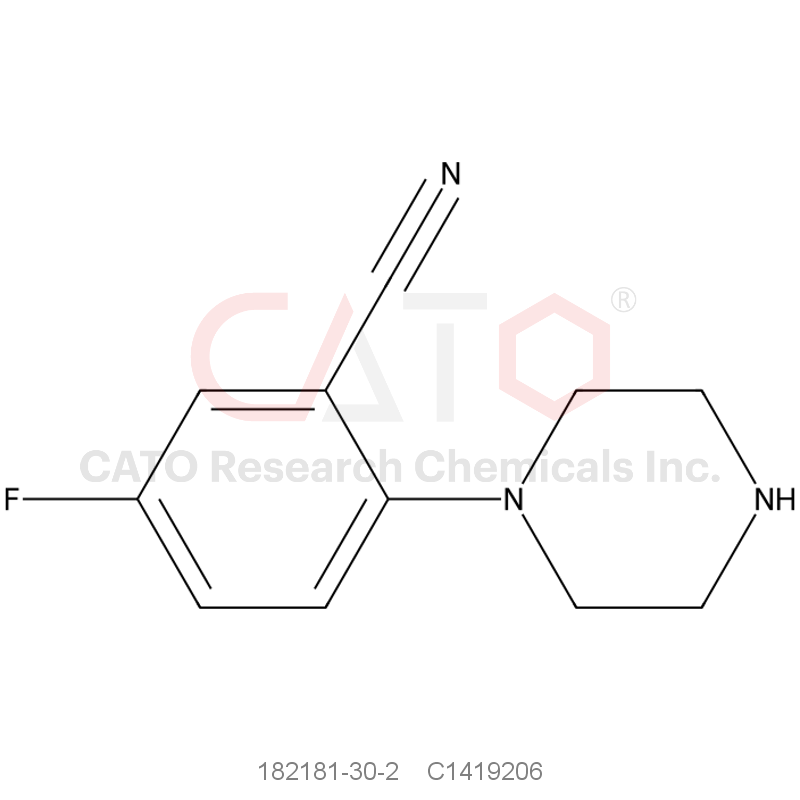 CAS No.:182181-30-2,5-fluoro-2-(piperazin-1-yl)benzonitrile
