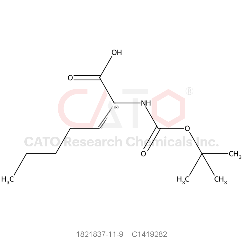 CAS No.:1821837-11-9,(R)-2-((tert-Butoxycarbonyl)amino)heptanoic acid