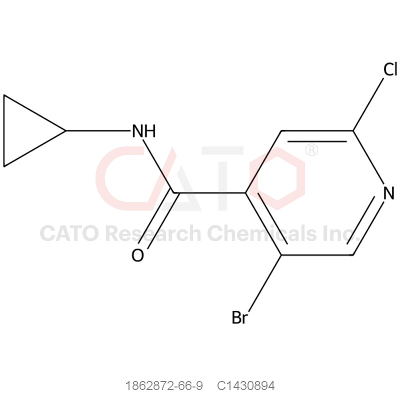 CAS No.:1862872-66-9,5-Bromo-2-chloro-N-cyclopropylisonicotinamide