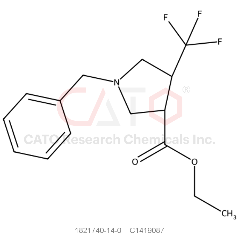 CAS No.:1821740-14-0,(3R,4S)-Ethyl 1-benzyl-4-(trifluoromethyl)pyrrolidine-3-carboxylate