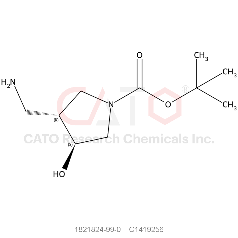 CAS No.:1821824-99-0,tert-Butyl (3R,4S)-3-(aminomethyl)-4-hydroxypyrrolidine-1-carboxylate