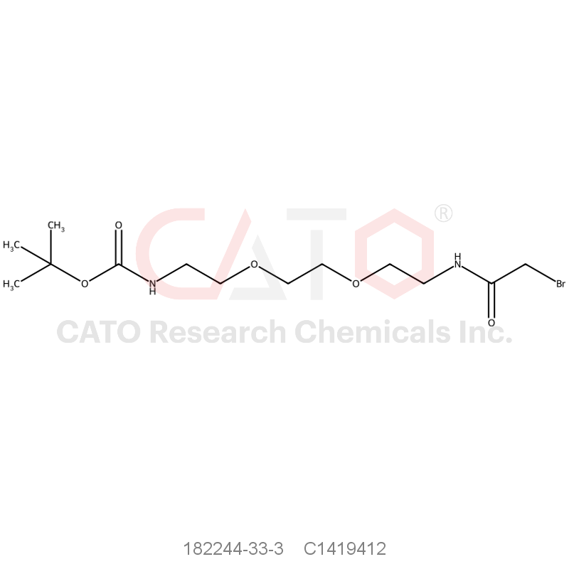 CAS No.:182244-33-3,Bromoacetamido-C2-PEG2-NH-Boc
