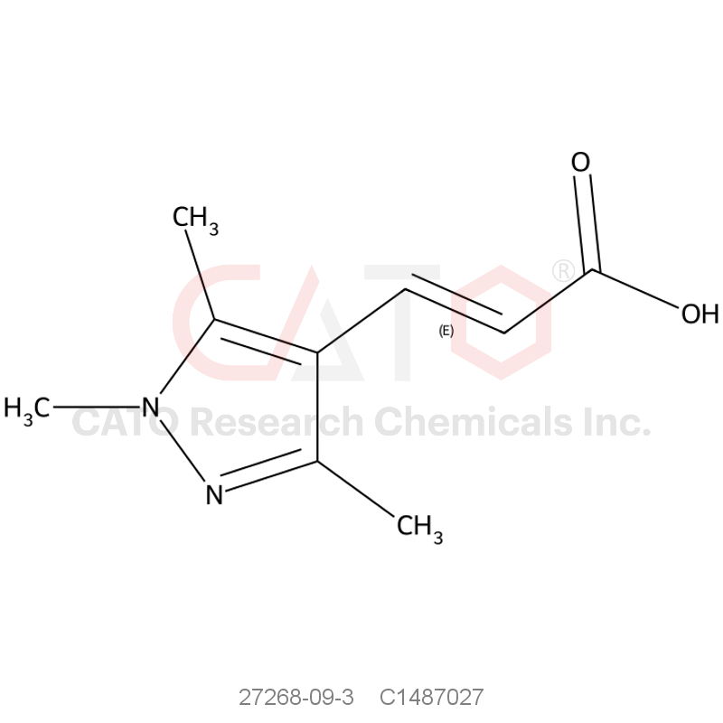 CAS No.:27268-09-3,(E)-3-(1,3,5-Trimethyl-1H-pyrazol-4-yl)acrylic acid