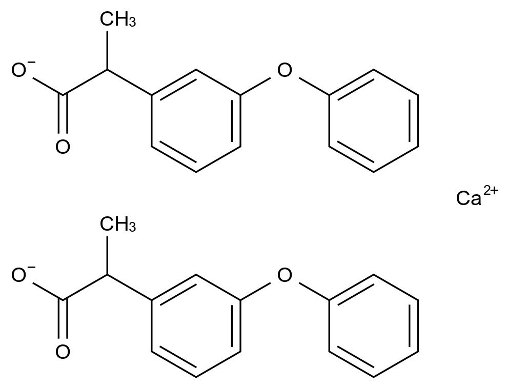 非诺洛芬钙 Fenoprofen calcium CAS 34597-40-5 结构式 Chemical Structure