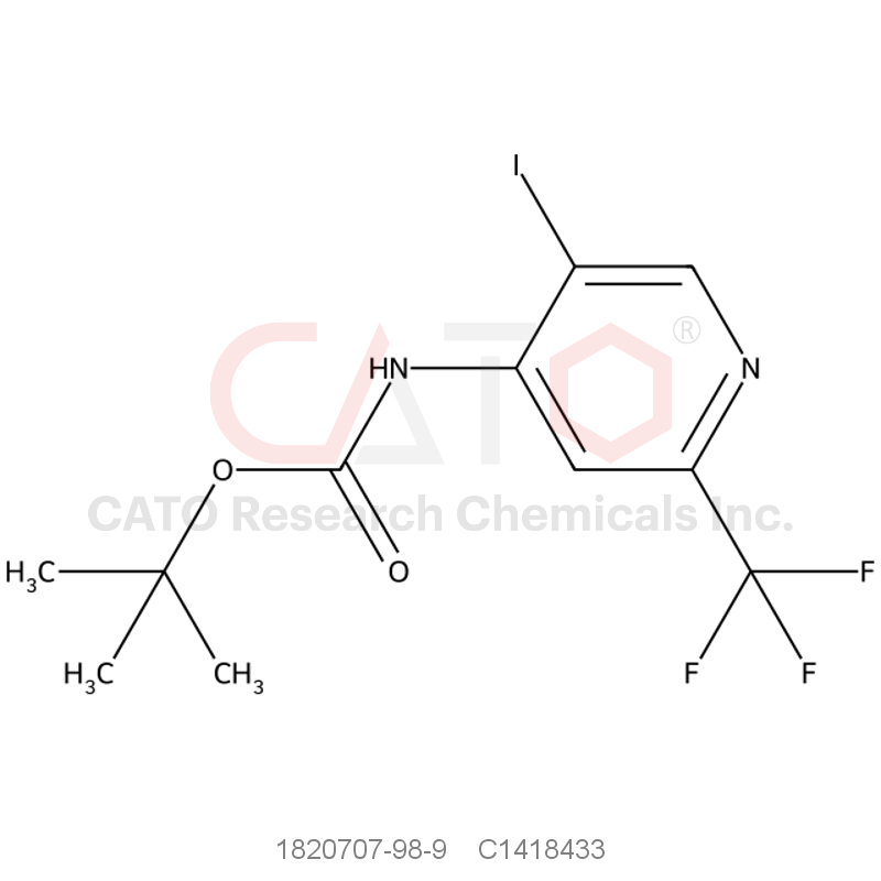 CAS No.:1820707-98-9,Tert-butyl (5-iodo-2-(trifluoromethyl)pyridin-4-yl)carbamate