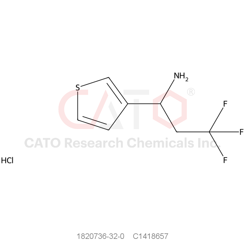 CAS No.:1820736-32-0,3,3,3-trifluoro-1-(thiophen-3-yl)propan-1-amine hydrochloride