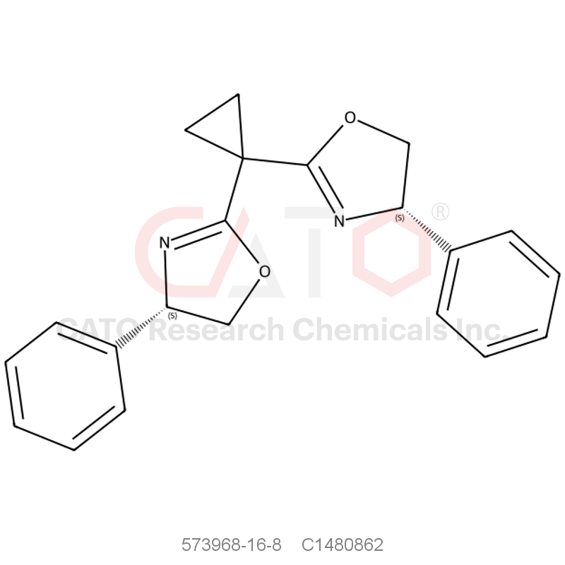 CAS No.:573968-16-8,(4S,4'S)-2,2'-(Cyclopropane-1,1-diyl)bis(4-phenyl-4,5-dihydrooxazole)