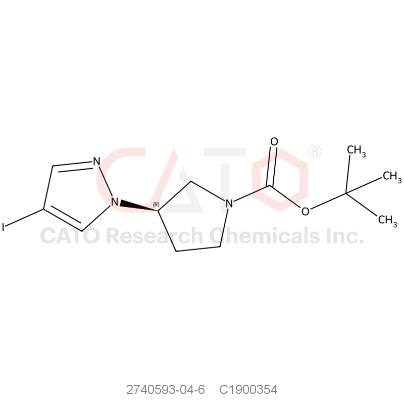CAS No.:2740593-04-6,tert-Butyl (R)-3-(4-iodo-1H-pyrazol-1-yl)pyrrolidine-1-carboxylate
