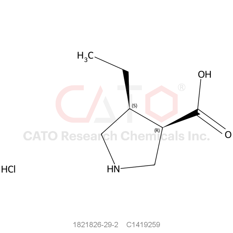 CAS No.:1821826-29-2,(3R,4S)-4-ethylpyrrolidine-3-carboxylic acid hydrochloride
